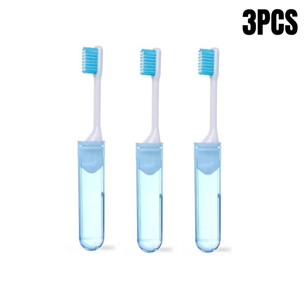 3 шт. портативная складная зубная щетка для путешествий с супер мягкой щетиной, складная зубная щетка для путешествий, кемпинга, пешего туризма, отдыха на природе, легко брать с собой зубную щетку