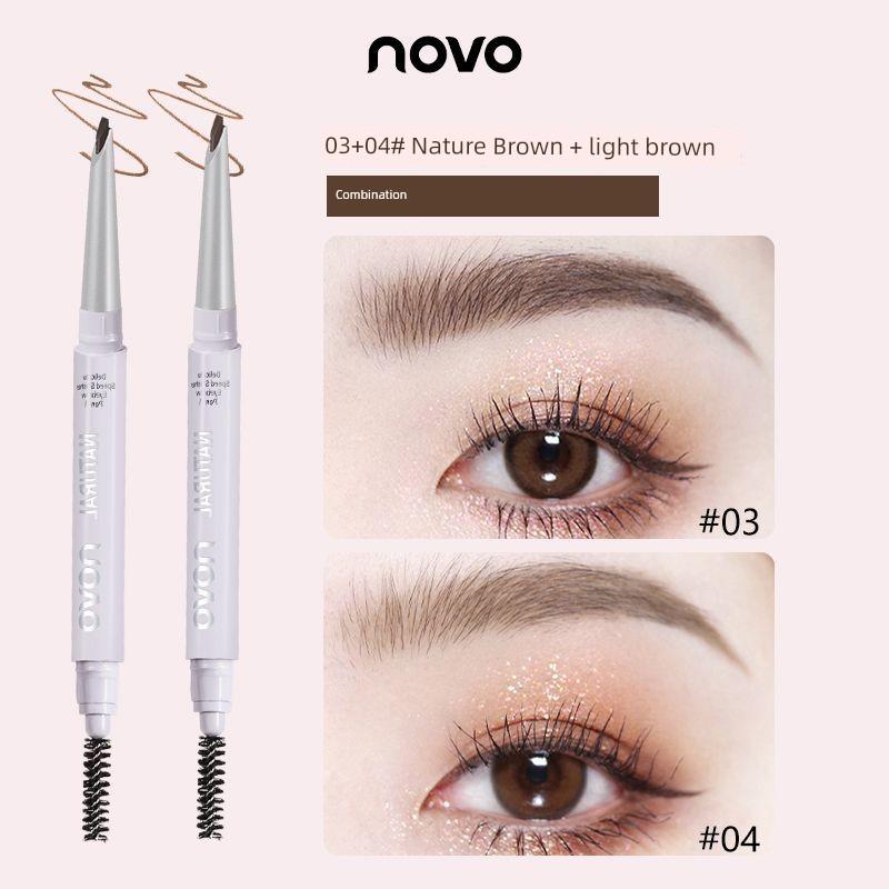 Novo Automatic Cut-Free Eyebrow Pencil Cut Eyebrow Pencil Long Lasting Waterproof Non-Decolorizing Distinct Look Wild Eyebrow Newbie Beginner