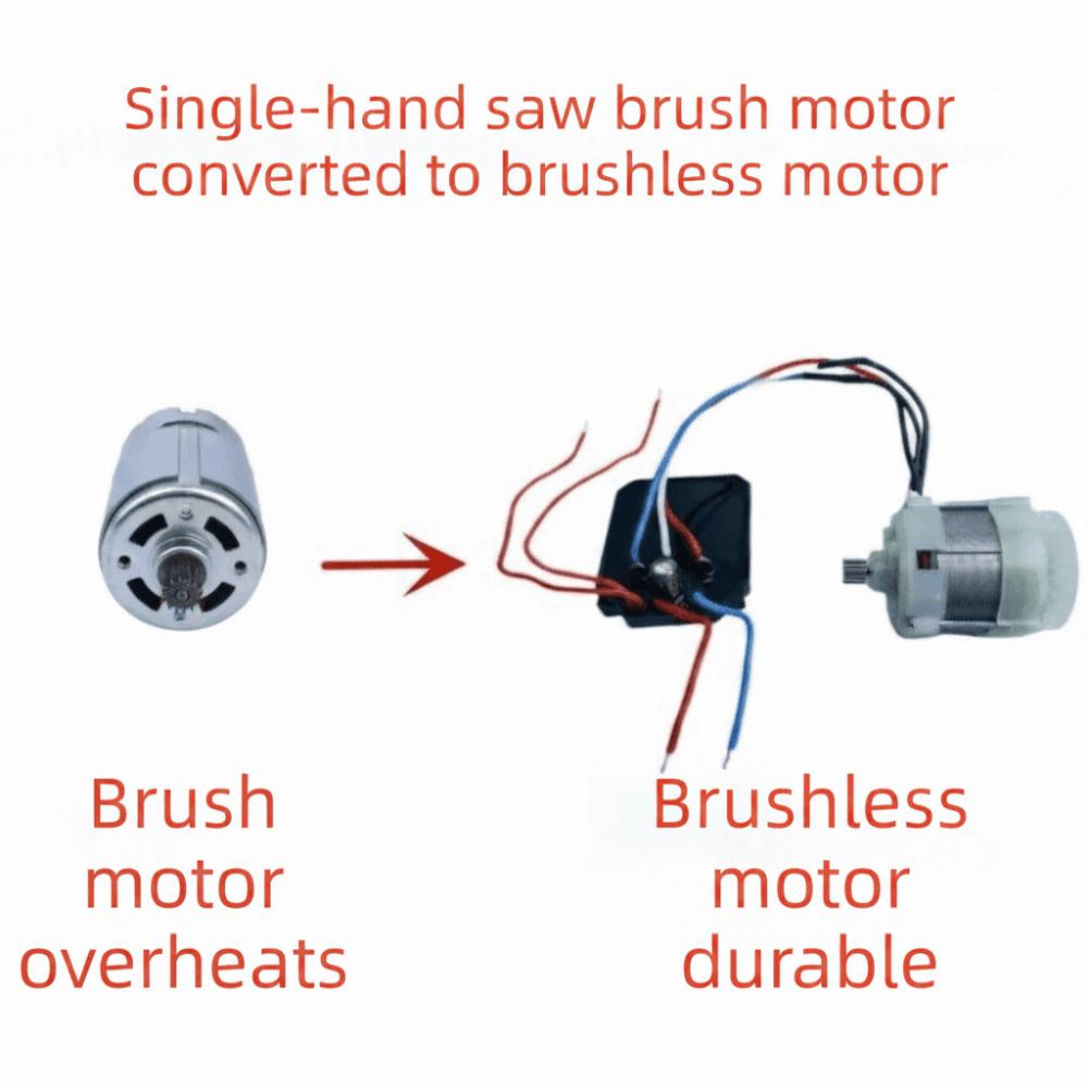 Brushless Design Chainsaw Motor 550-Type Electric Chainsaw Motor Mini Saw Motor DIY Upgrade
