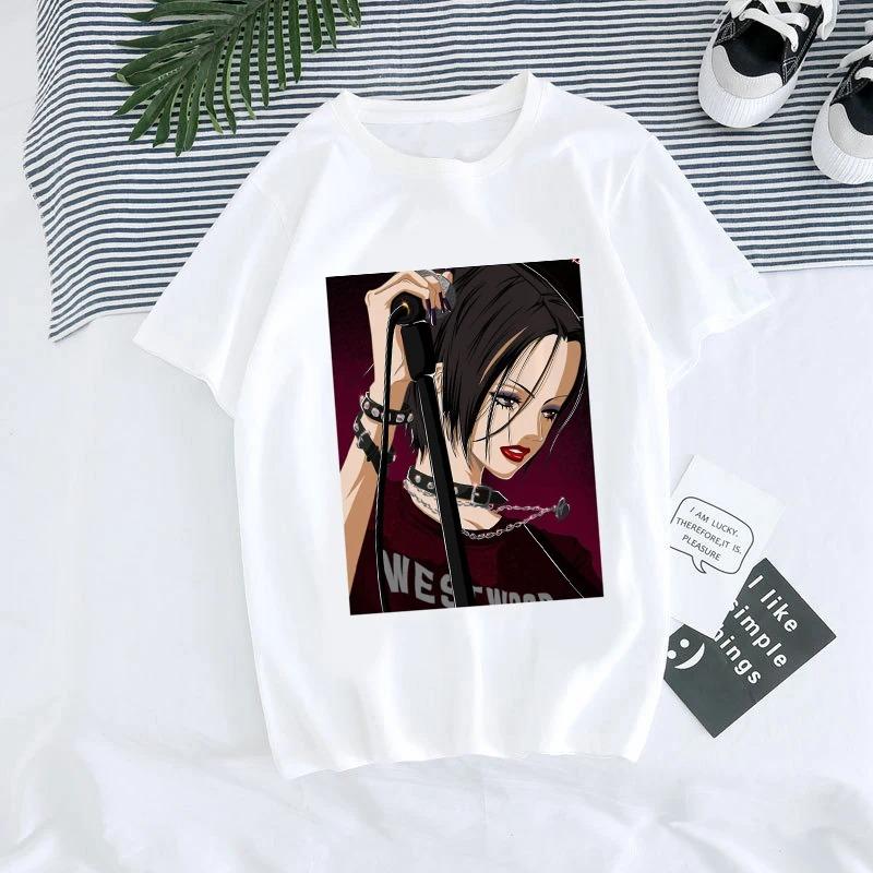 ZX TEE Аниме-футболка Нана Аниме-футболка Нана Осаки Футболка с персонажем манги Мерч BLACK STONES Футболка с принтом японского аниме-персонажа