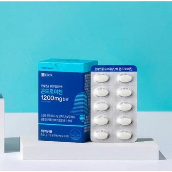 Chong Kun Dang Health Суставной хрящ, мукополисахарид, белок, хондроитин, 1200 мг, 60 таблеток, 1 единица, корейская основная здоровая пища