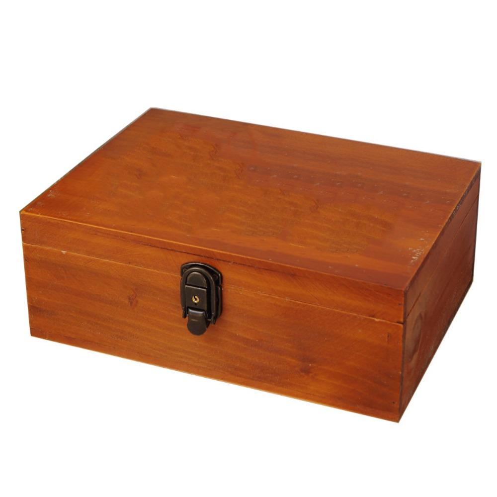 Wooden Jewelry Box Vintage Storage Case Miscellaneous Organizer Cosmetics Box Travel