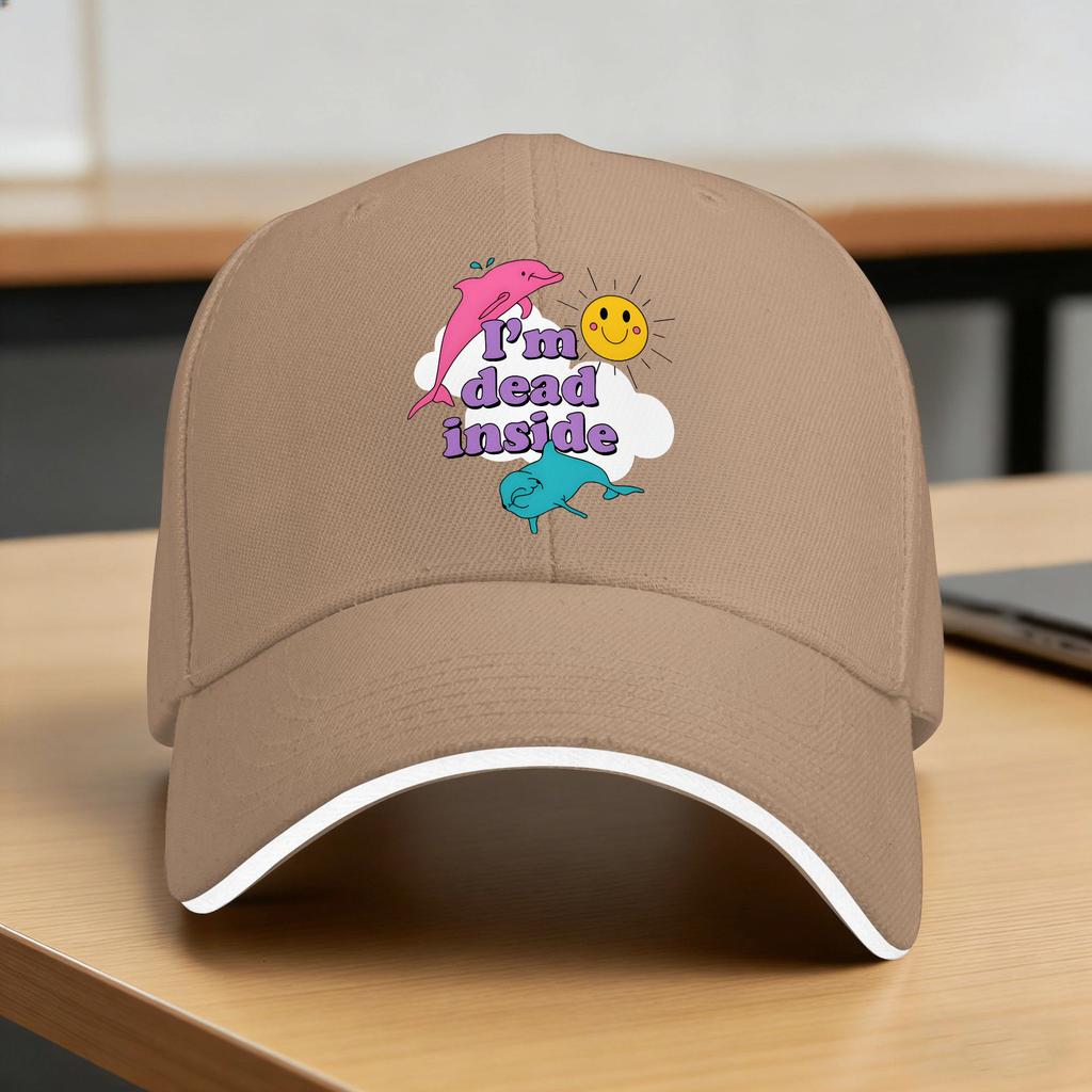 Summer Im Dead Inside Baseball Cap Running Hippie Casual Print Sun Hip Hop Hats Women Unisex Wholesale Baseball Caps