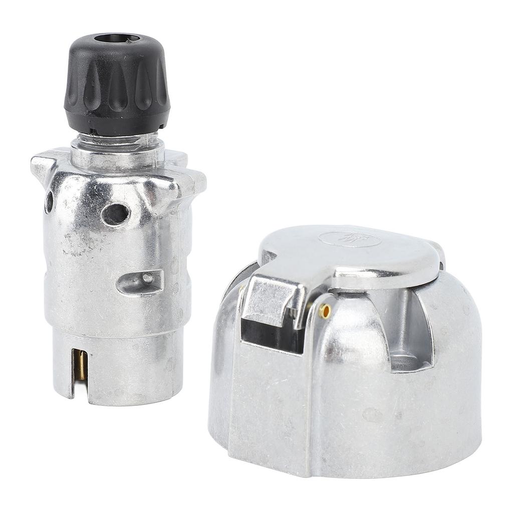 Комплект розетки вилки прицепа Алюминиевый сплав DC12V 7-контактный штекер Розетка Разъем для проводки Комплект адаптера для автодомов Судов