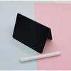 5PCS Desktop PVC Sign V-shaped Price Sign Plastic Label Erasable Black and Pink Small Blackboard Table Card