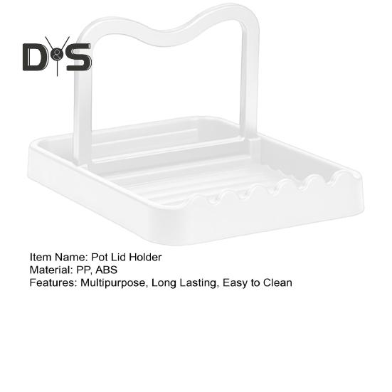 Держатель для крышки кастрюли Стойка для посуды Нескользящая конструкция Легко чистить Складная подставка для крышки кастрюли