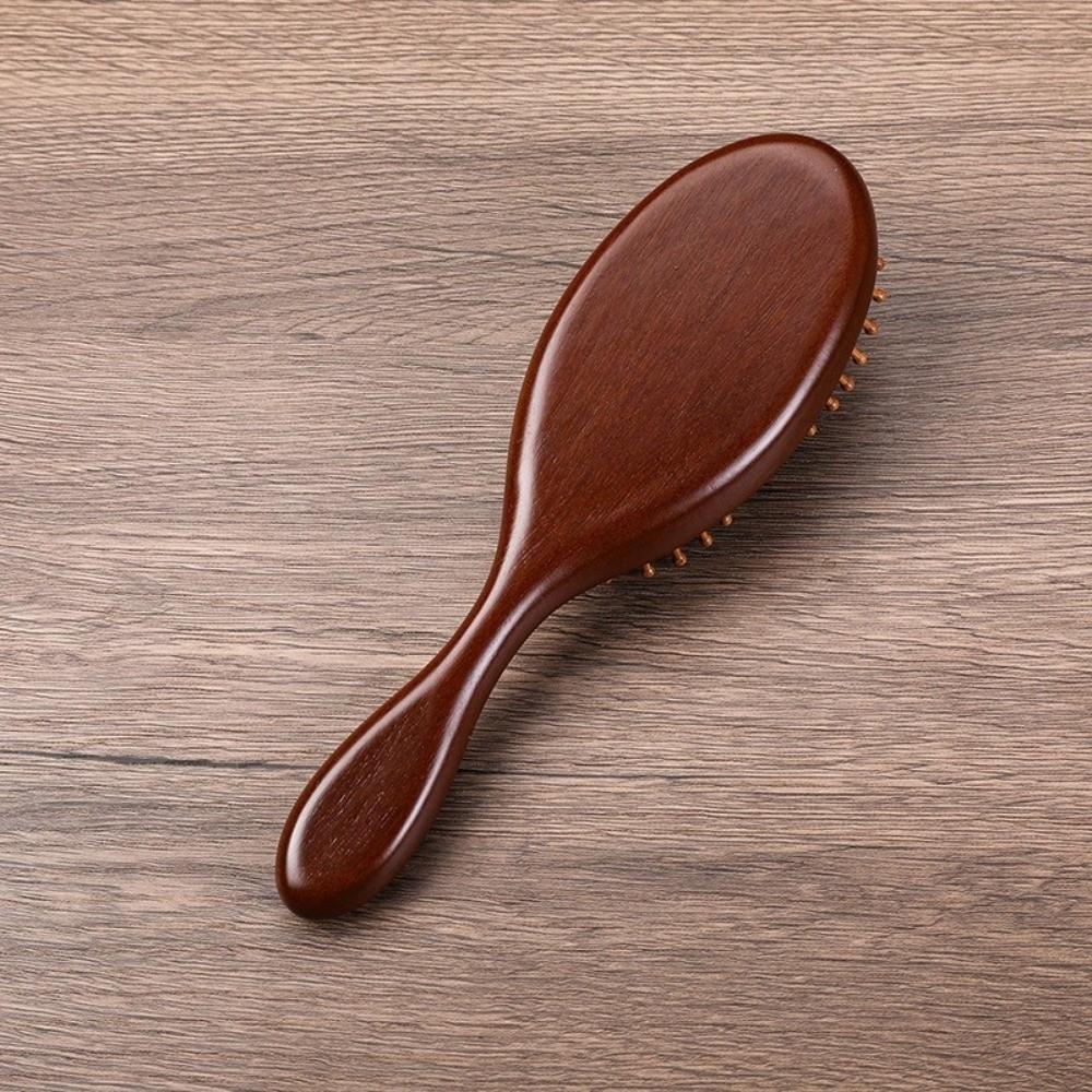 Hand Carved Sandalwood Comb Wooden Scalp Massage Brush Portable Air Cushion Comb