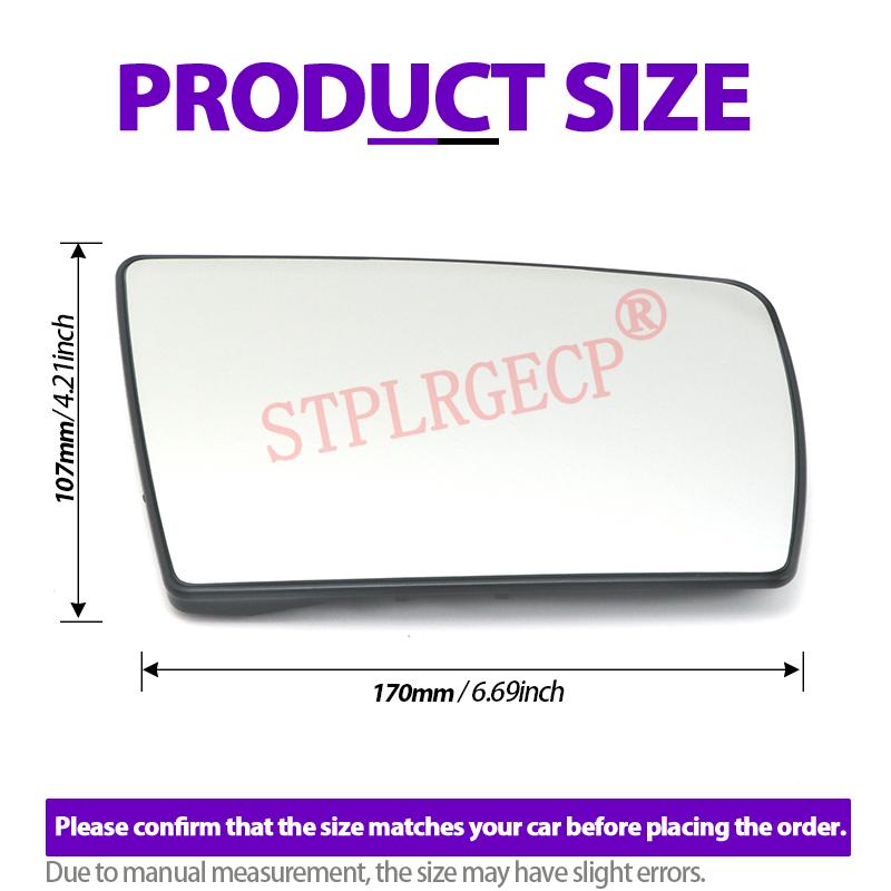Left or Right Door Side Wing Mirror Glass Power Heated Rear View Replacement for Mercedes C E S Class W202 S202 W210 W140 C140