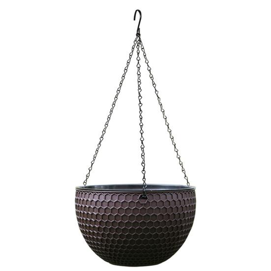 Подвесная корзина для цветов, имитация сот, самопоглощение воды, водонепроницаемая уличная вешалка для растений из смолы для сада