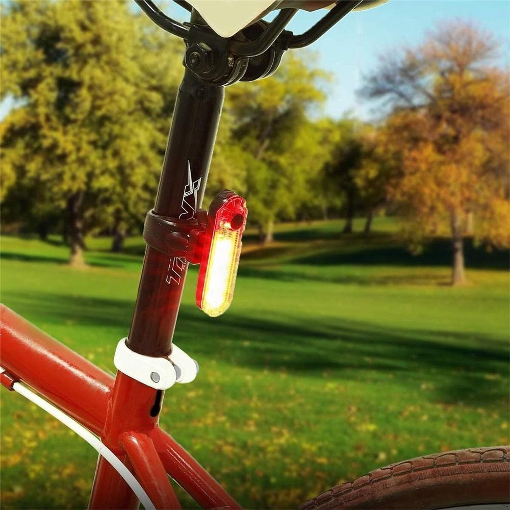 Bike Tail Light Rechargeable 2 Pack, Rear Red Bike Light for Night Riding, Back Bicycle Taillights with Great Battery Life