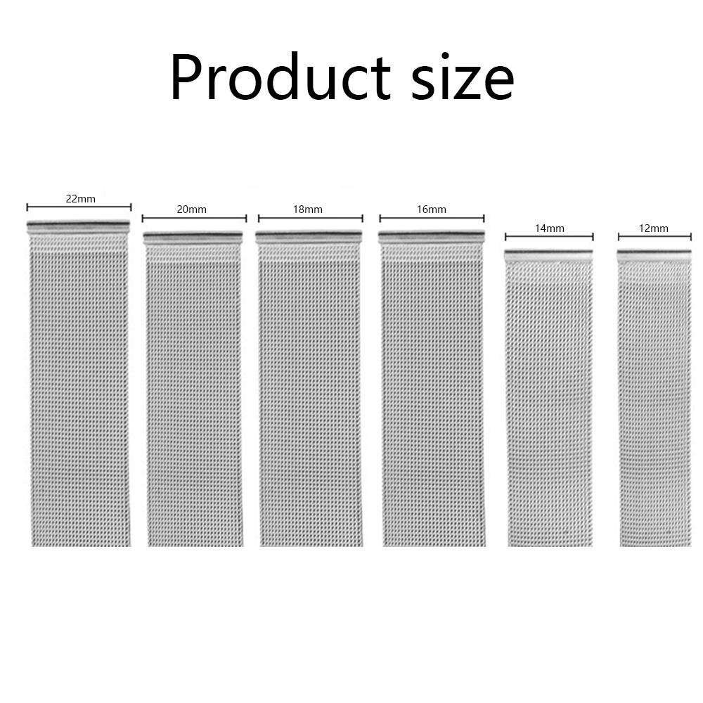 Новый 20-мм серебристый сетчатый ремешок для часов из нержавеющей стали, быстросъемные сетчатые ремешки для часов