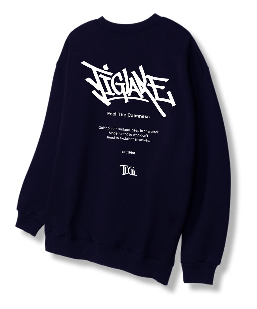 TI.GLAKE The Serif Sweatshirt Navy [Fleece Lining]