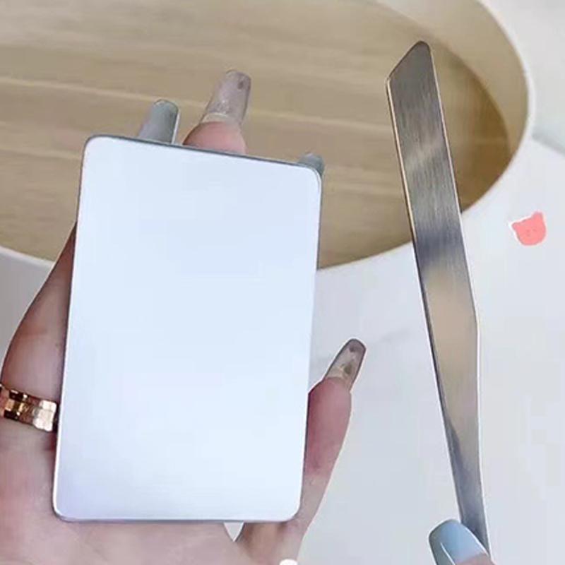 Makeup Foundation Brush Mixing Palette Stainless Steel Foundation Lipstick Eye Shadow Mixer Palette With Spatula Makeup Tools