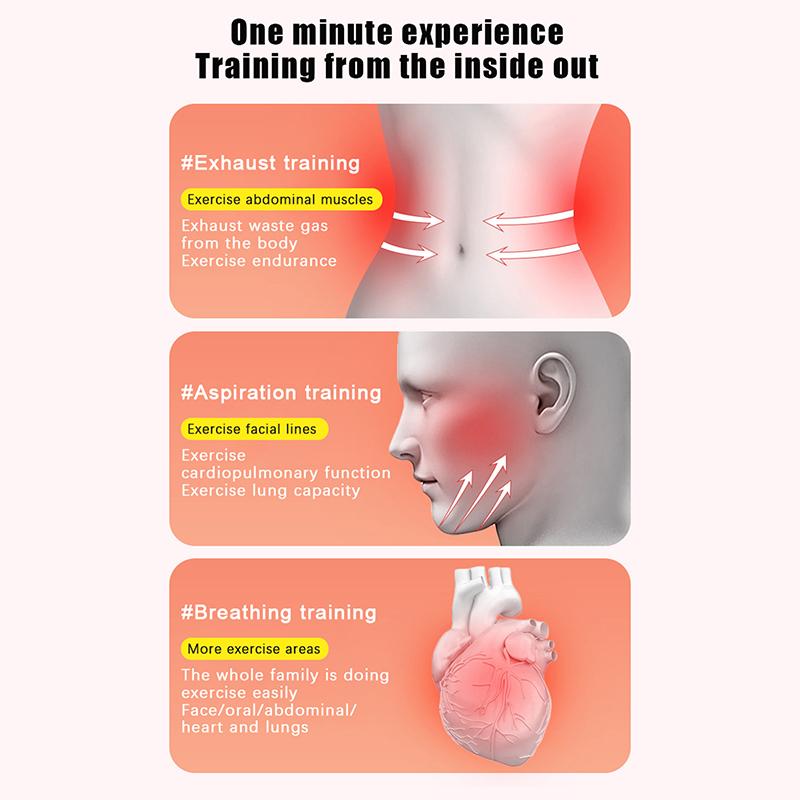 Тренажер для дыхательных упражнений – Тренажер для мышц живота и Улучшитель емкости легких, Подходит для мужчин, женщин и взрослых