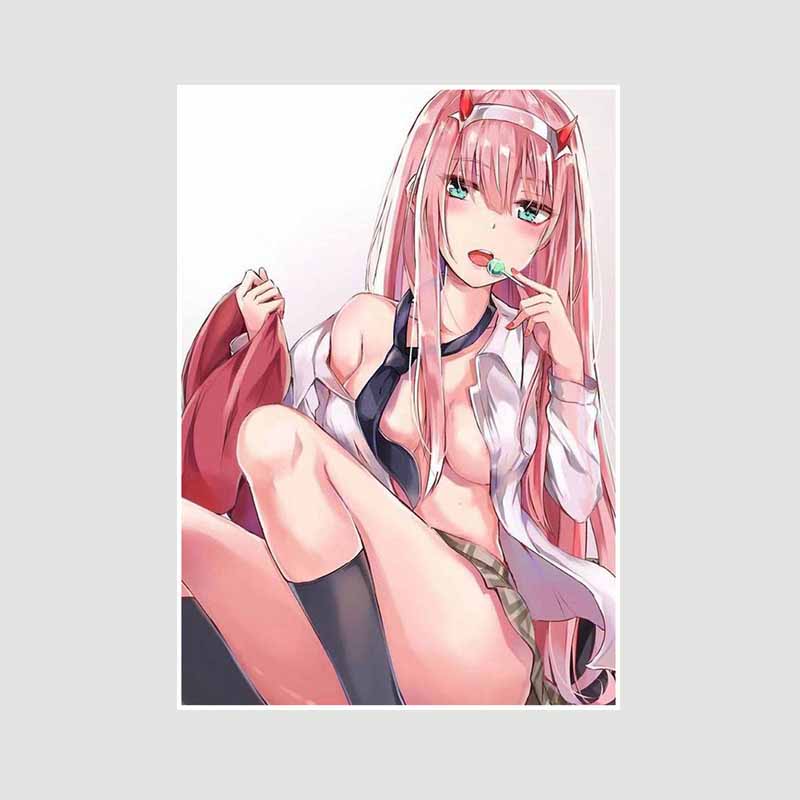 Белая книга Аниме Плакаты Художественная живопись Классика Аниме Darling in The Franxx Плакат Домашний декор Фреска Гостиная Украшения Принты Картины Подарки