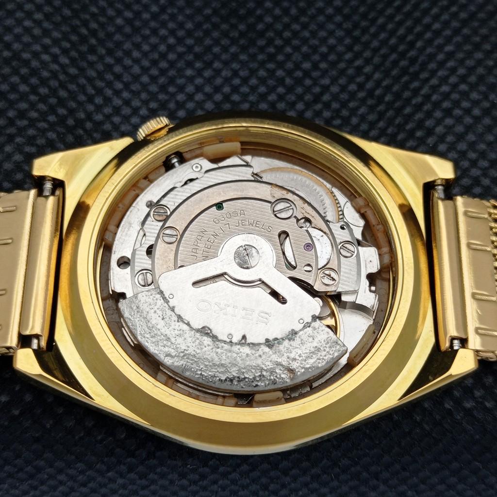 ВОССТАНОВЛЕННЫЕ ВИНТАЖНЫЕ ЧАСЫ SEIKO 5 AUTO 6309A JAPAN MENS DAY/DATE ЧЕРНЫЕ a309510-9