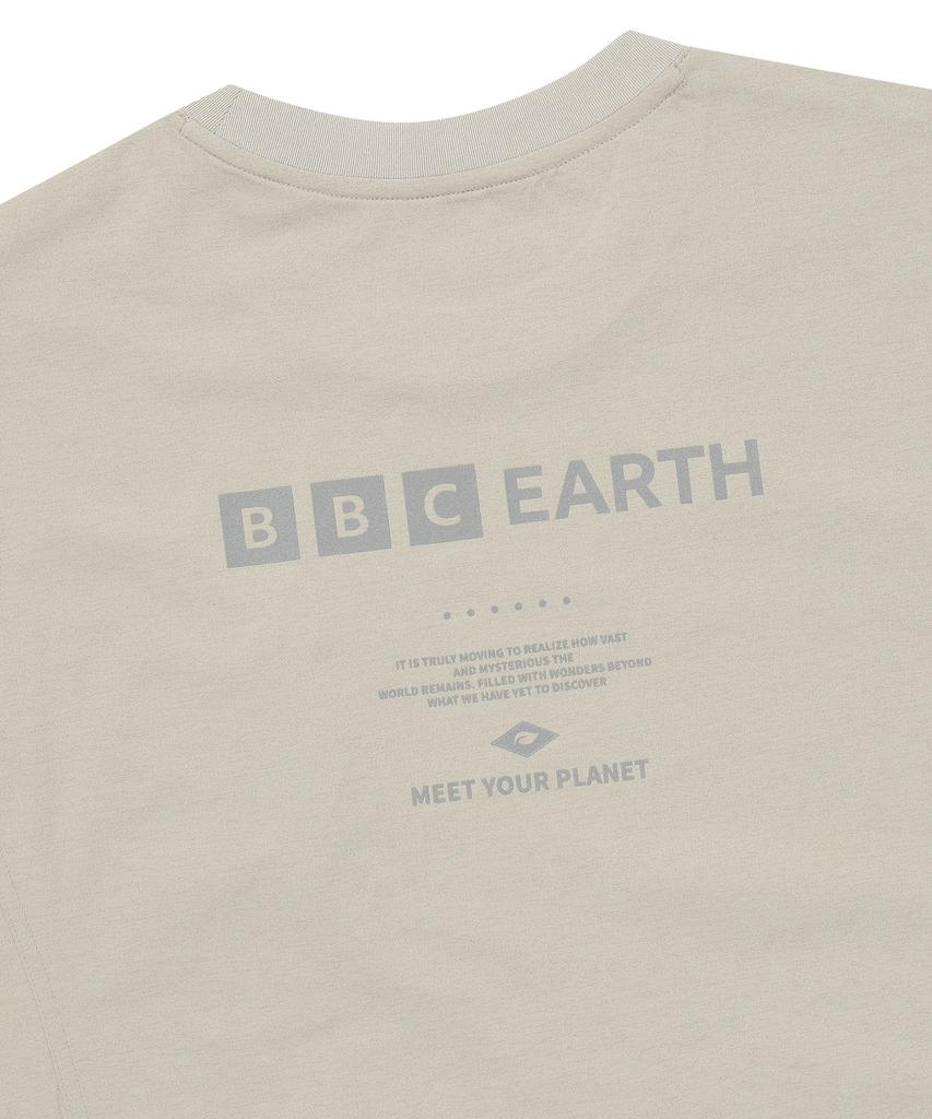 BBC EARTH Хлопковая футболка с карманом и принтом арахиса Бежевая