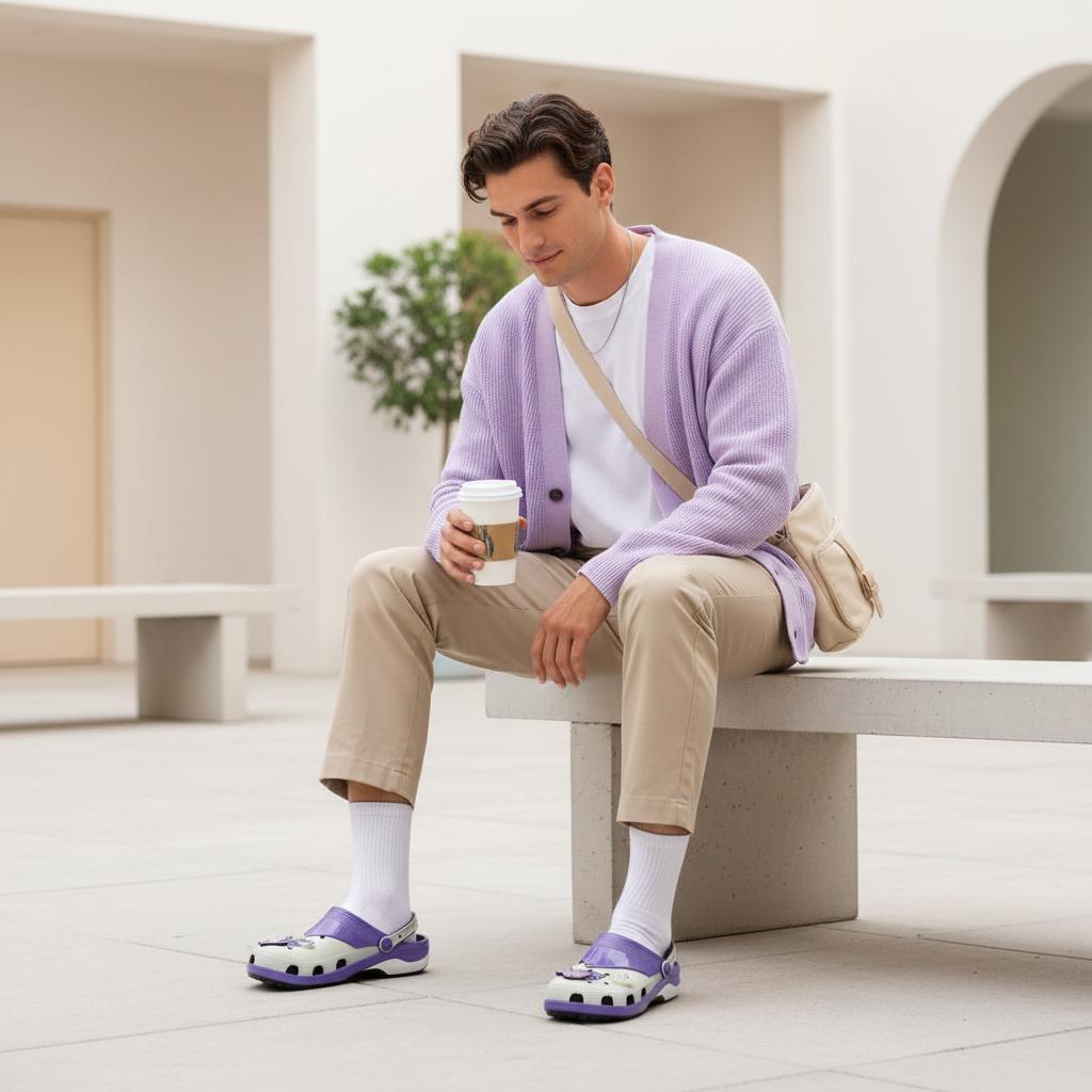 Dragon Ball Z x Crocs Classic Clog Фриза Унисекс Кроксы Фиолетовый Мульти 211202-90H