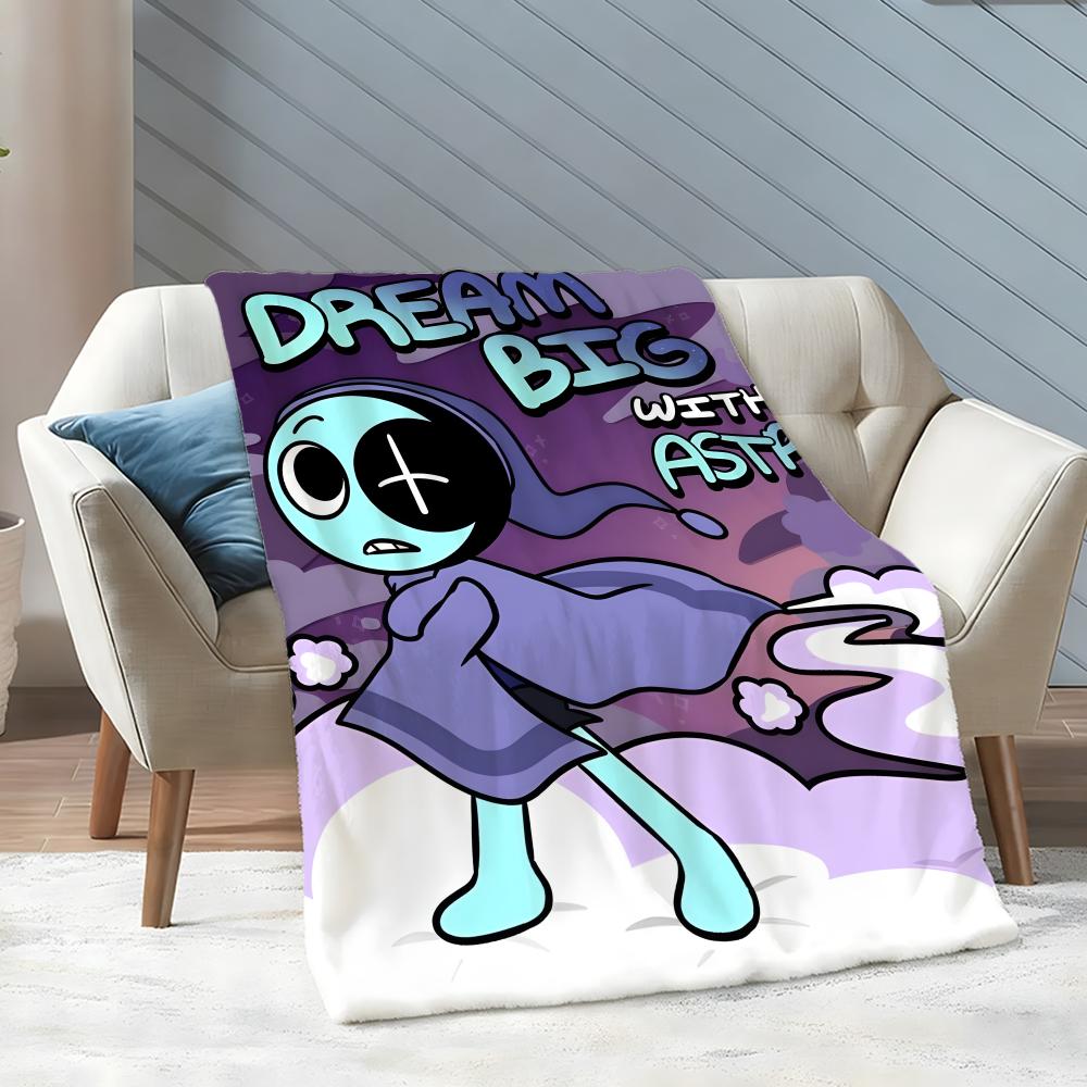 game Dandys World Throw Soft Coral Fleece Blanket 310gsm Fluffy Warm Throw for Sofa Bed Couch Bedroom Decor