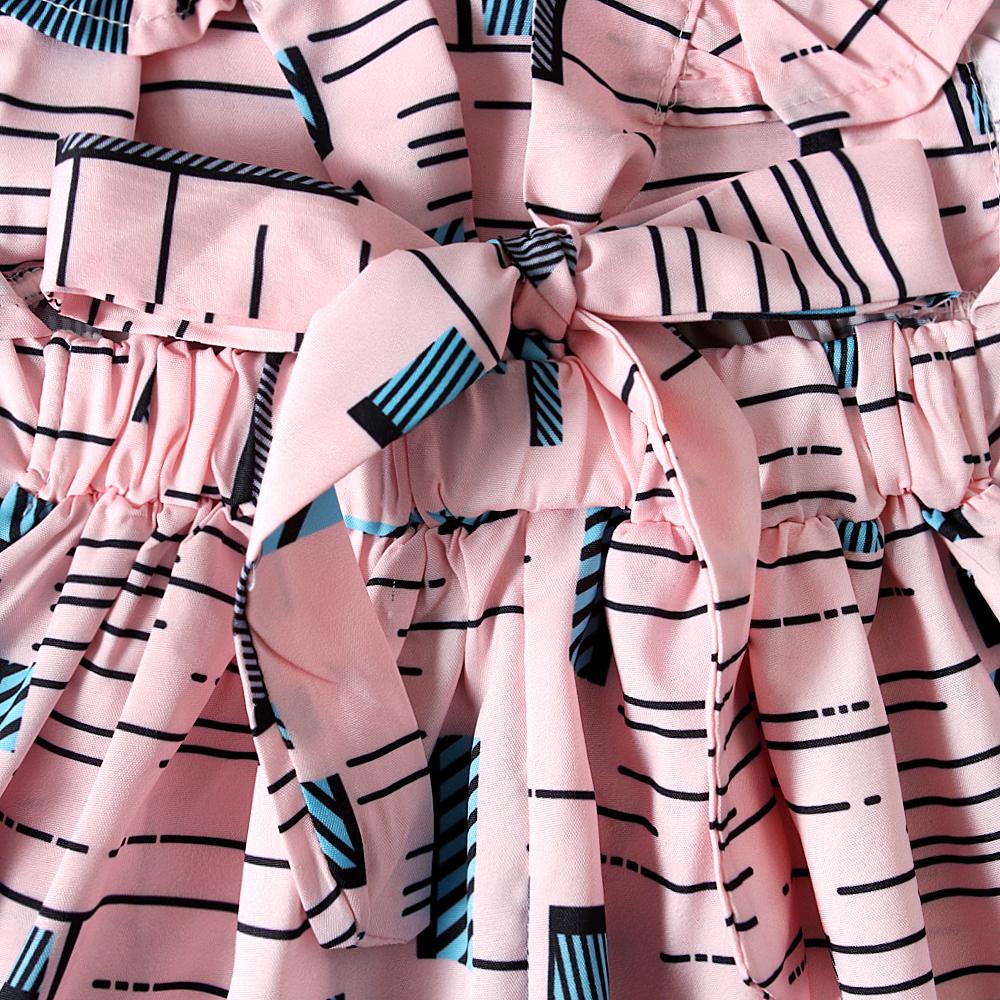 Baby Kids Girls Clothes African Boho Style Printed Ruffle Sleeves Backless Dress for 1-6 Years