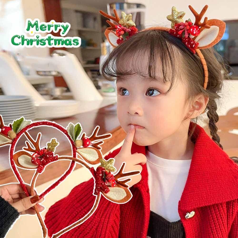 Decor Korean Hair Accessories Children Hair Clip Antler Hairpin Elk Hair Hoop Christmas Headwear