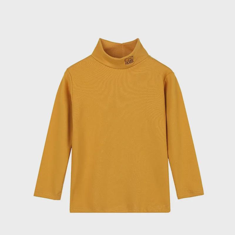 Детский бархатный свитер со средней горловиной: Футболка унисекс с длинным рукавом для весны и осени