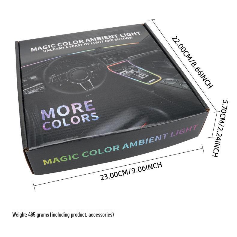 Цветной акриловый ветрозащитный экран звукоизолирующий свет: Управление через приложение, без проводов, для украшения автомобиля.