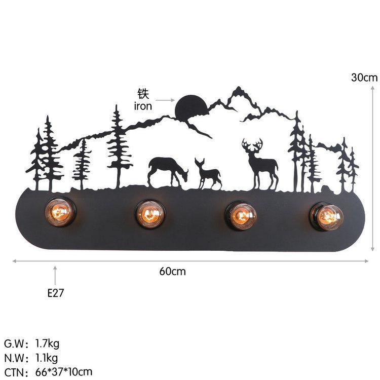 Ретро Стиль Лофт Железный Черный Сельский Промышленный Настенный Светильник Настенный Бра Светильники Крыльцо Прихожая
