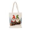 Christmas Canvas Tote Bag Shoulder Handbag Lunch Storage Grocery Bag for Women Festive Holiday Shopper Bag Christmas Gift Decor