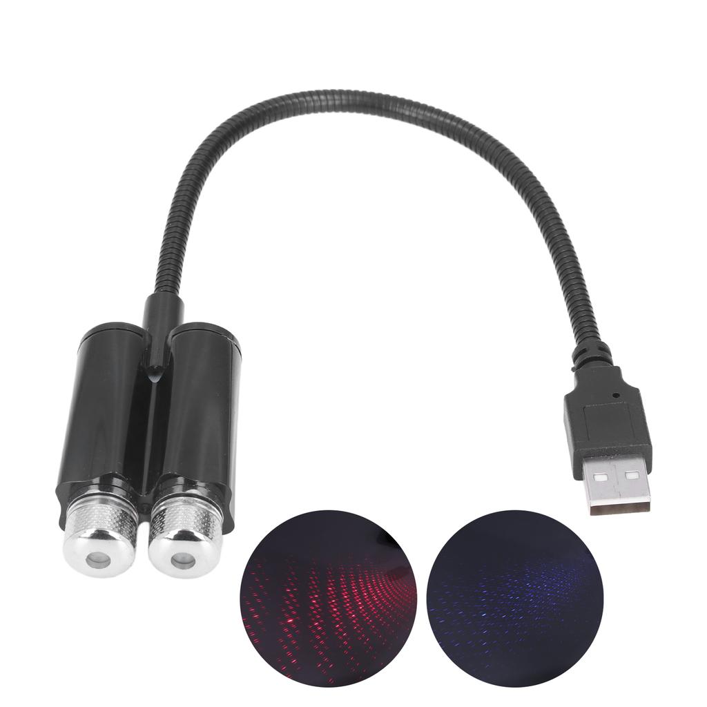 Автомобильный USB Проектор Подсветки Красный Синий Подсветки Подключи и Играй Свободный Изгиб Гибкий Без Голосового Управления