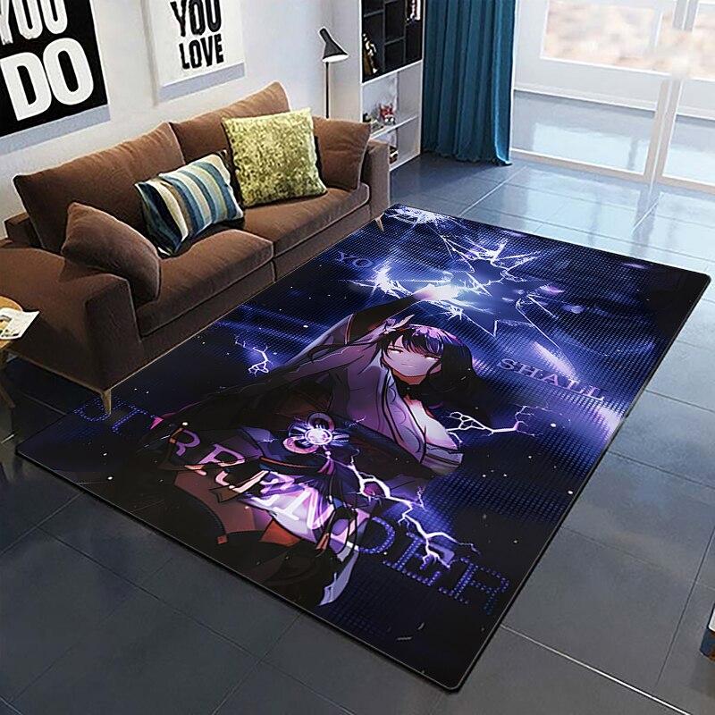 Genshin Impact Carpets Living Room Decoration Bedroom Parlor Tea Table Area Rug Mat Soft Flannel Large Rugs and Baby Gift Carpet