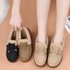 Fashion Winter Women's New Waterproof Leather Casual Plush Thickened Warm Short Boots for Mothers, Comfortable and Cold-Resistant Granny Shoes