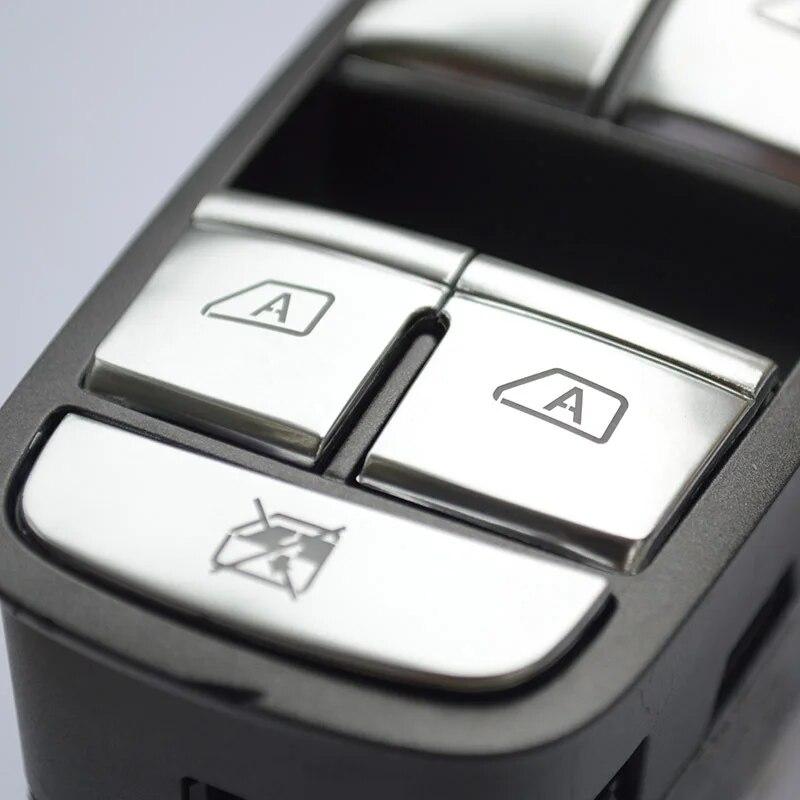 Door Window Glass Lift Button Knob Decorative Cover Sticker Trim For Infiniti Q50 Q50L Q70 QX50 QX60 Interior Accessories