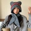 Knitted Hats, Women's Hats, Warm Hats, Windproof Hats, Ear-protecting Hats, Woolen Hats, Cold-proof Hats, and Woolen Hats
