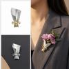 DIY Wearable Flower Brooches Mini Artful Flower Vase Brooch  Birthday Celebration