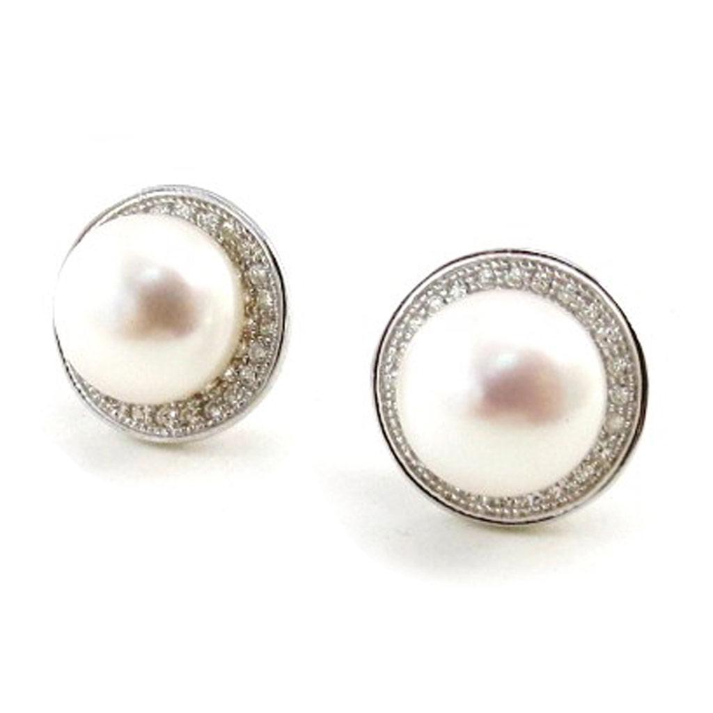 Les Trésors De Lily [J0185] - Серебряные серьги «Сисси» (родиевое покрытие) - 12 мм