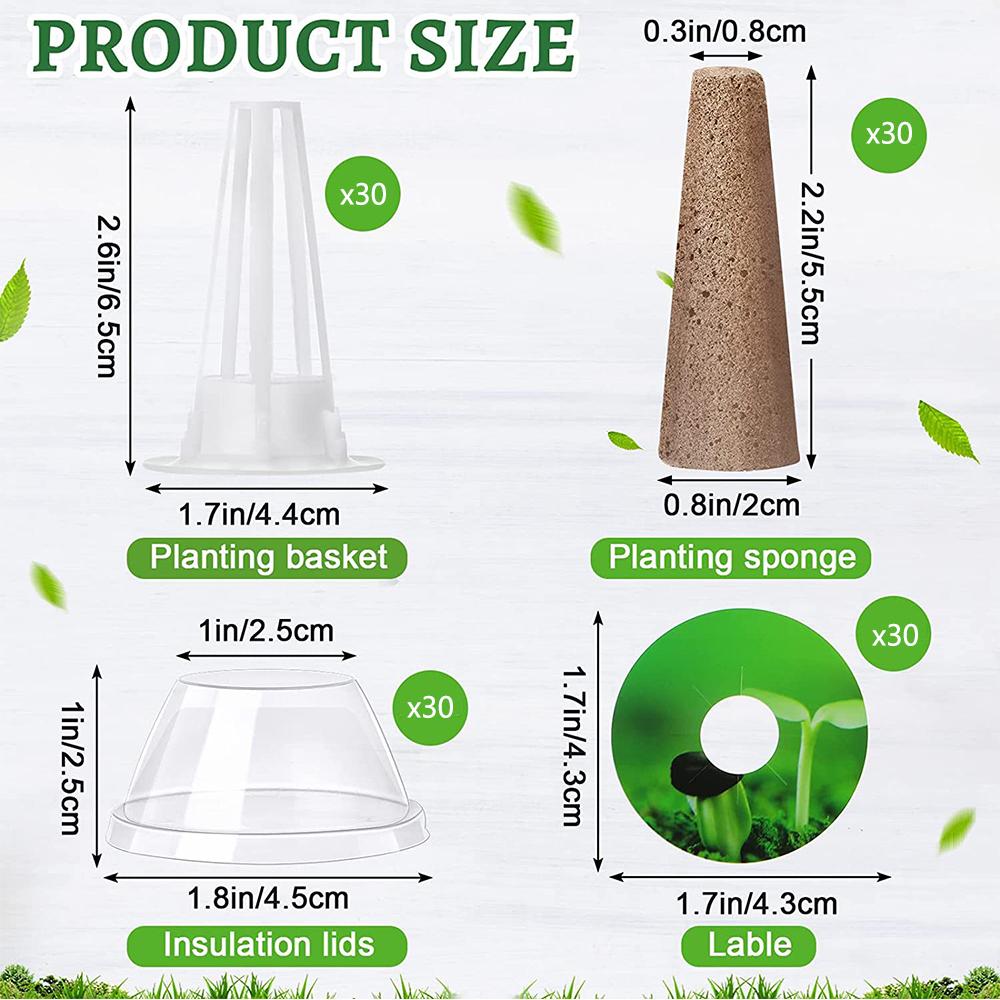 Комплект из 120 семенных коробочек, совместимых с гидропонными материалами всех марок