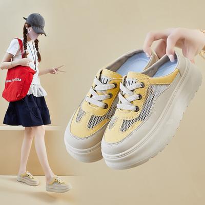 Новые летние белые туфли для студенток, усиленные сетчатые дышащие туфли для сноуборда, повседневная уличная фотография