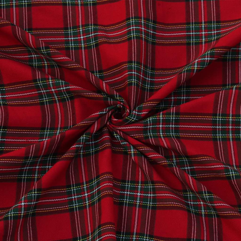 Bigreams Непрошитая рождественская пряжа, окрашенная в красную клетку в клетку тартан для шитья, продается по метрам