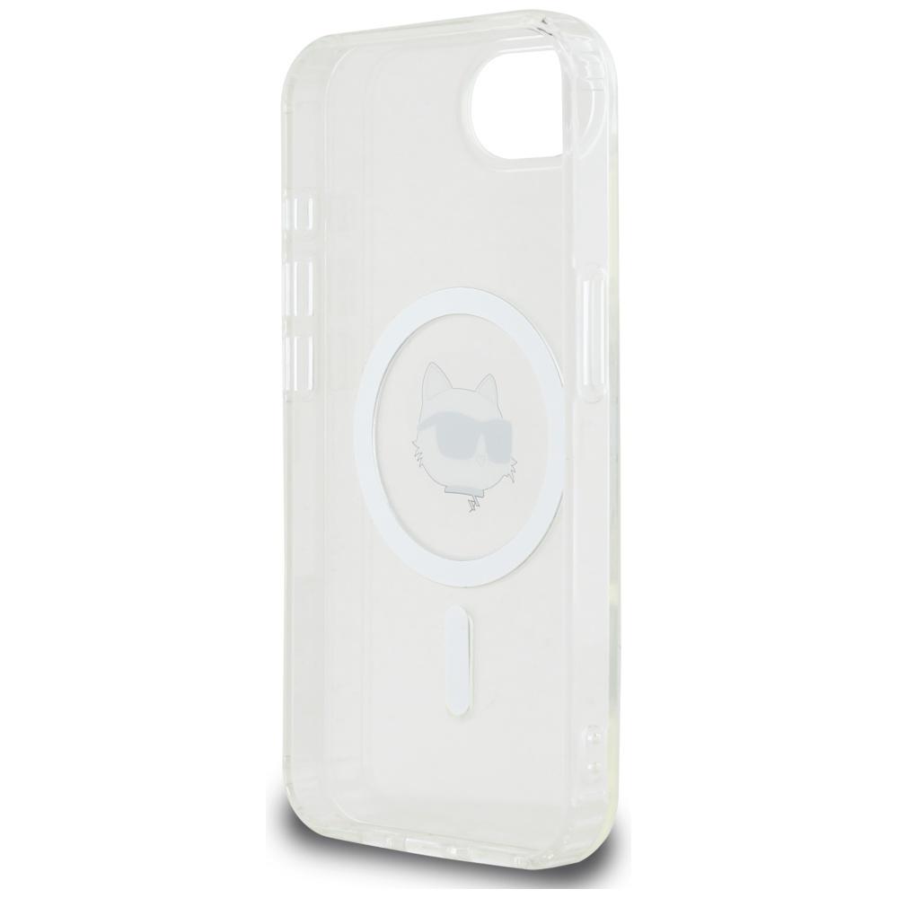 Karl Lagerfeld IML Metal Choupette Head MagSafe Case for iPhone 16e / 17e White