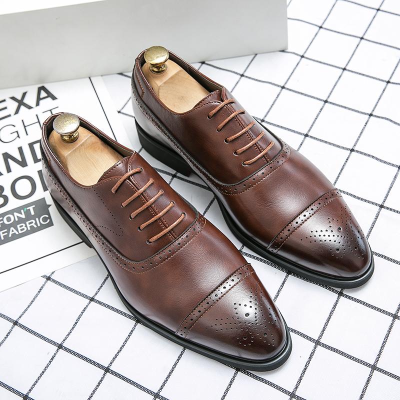 Fashion Men's Brogues Shoes Business Men Leather Shoes Casual Oxfords Shoes For Men