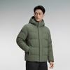 Men's Li-Ning Down Jackets Men's Dark Army Gray Green Hooded (Non-detachable) Moderate