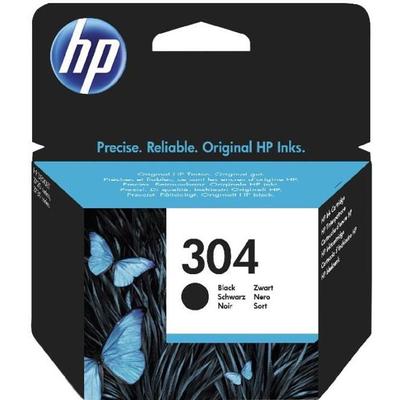 HP 304 Оригинальный черный чернильный картридж (N9K06AE) для HP DeskJet 2620/2630/3720/3730