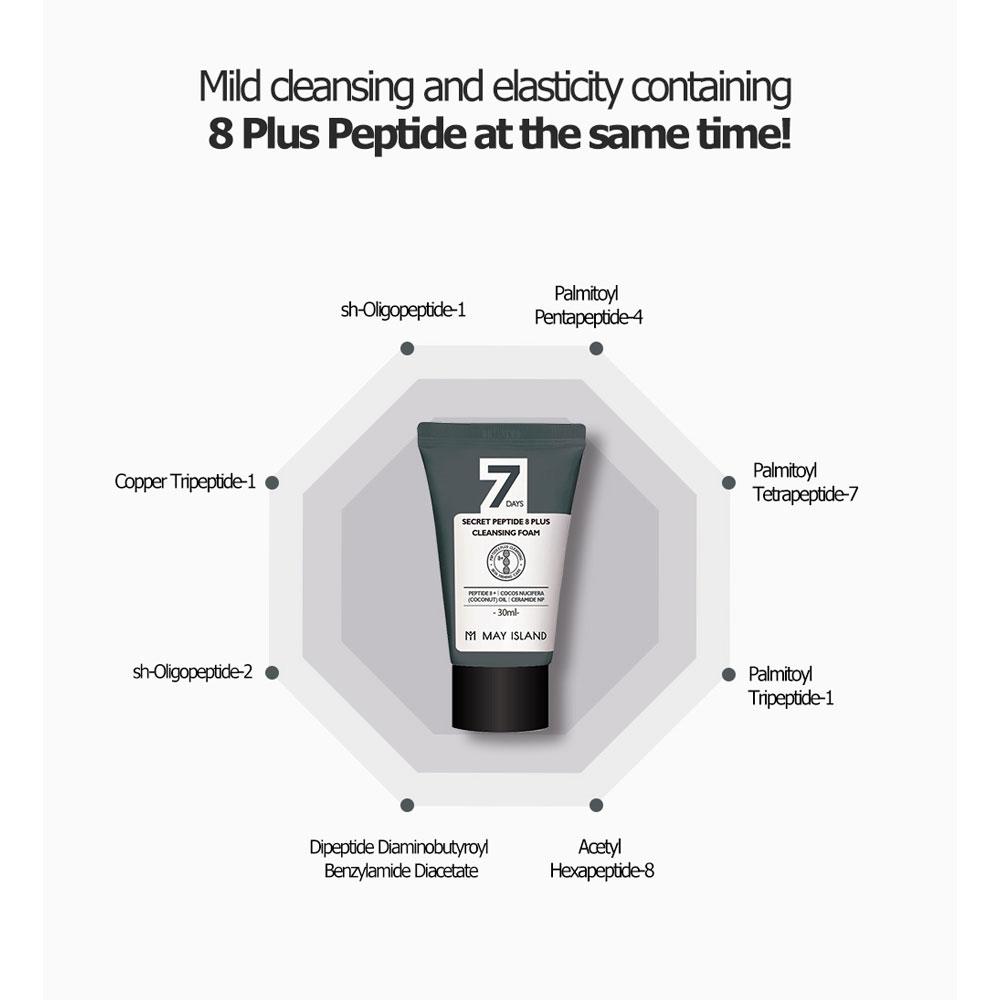 [MayIsland] 7Days Secret Peptide 8+ Очищающая пенка (30мл)