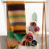 Fluffy Large Woolen Scarf for Women with A High-end Feel, Plaid Autumn and Winter Shawl, Warm Scarf