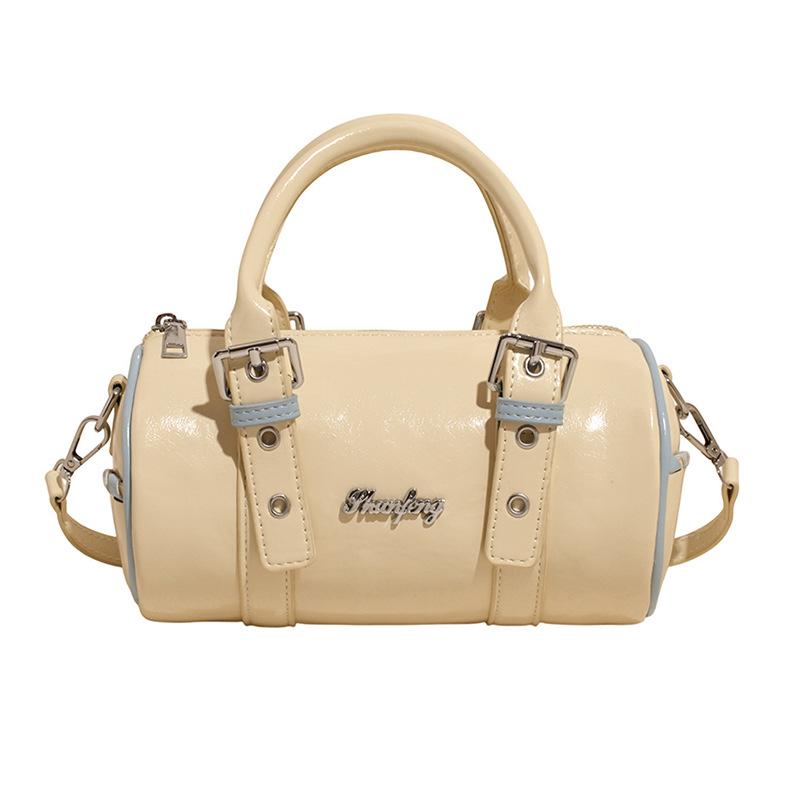 Трендовый нишевый дизайн, персонализированный стиль Spice Girl, портативная цилиндрическая сумка, корейская通勤, универсальная, в зарубежном стиле, женская сумка-мессенджер