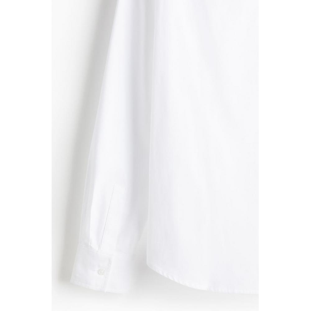 Рубашка HM Regular Fit Stand Collar белая