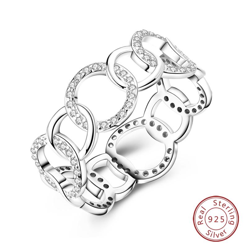 925 Sterling Silver Heart Shaped Infinite Minimalist Rings Hollow Celtic Knot Rings for Women Elegant Engagement Wedding Jewelry