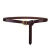 Classic Leather Waist Belt For Women With D Buck Closure For Dress Accessory