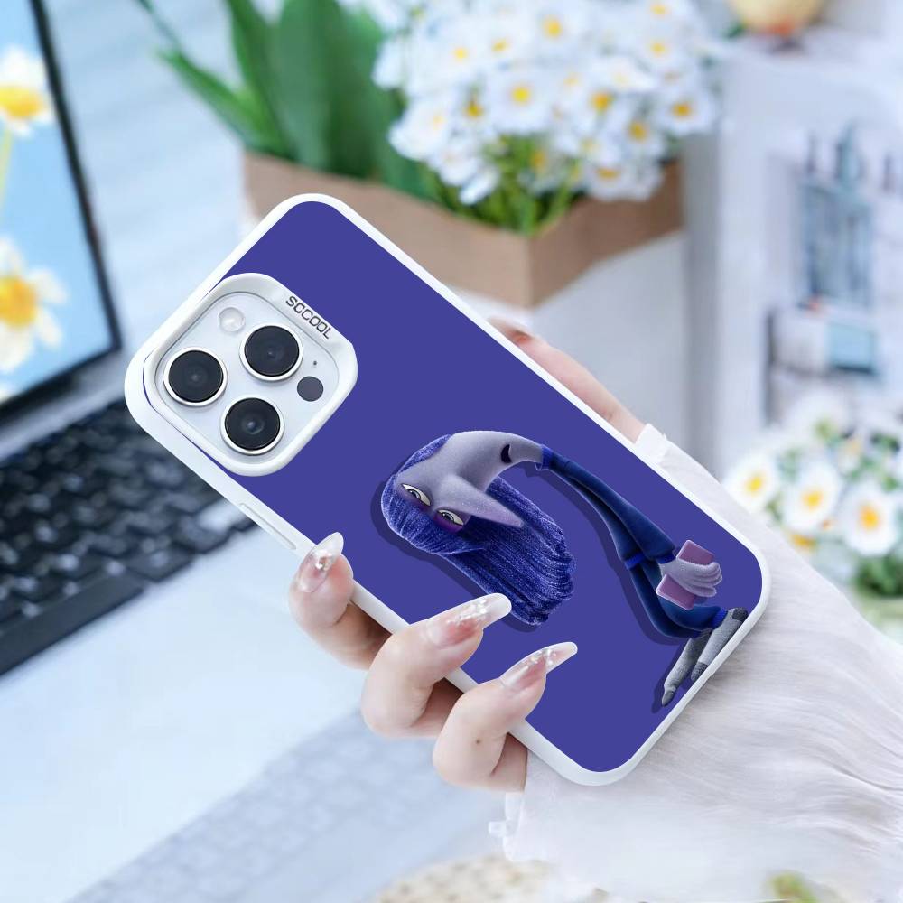 Adventure Anime Inside Out Phone Case For iPhone 16,15,14,13,12,17,Pro,MAX white Matte Shockproof Cover